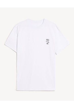 Camiseta Para Hombre Manga Corta Cuello Redondo Color Marfil Marca Seven Seven #45092783