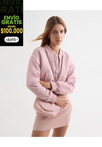 Chaqueta Para Mujer Bomber Color Rosado Marca Seven Seven #28080972 Seven Seven