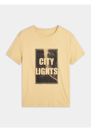 Camiseta Para Hombre Manga Corta Color Beige Marca Seven Seven #45091999