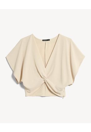 Blusa Para Mujer Manga Corta Color Crema Marca Seven Seven #28124109