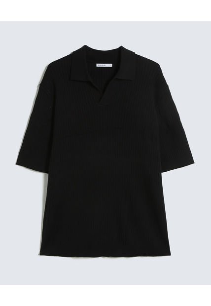 Polo Para Hombre Cuello Tejido Sin Bolsillo Color Negro Marca Seven Seven #45110851