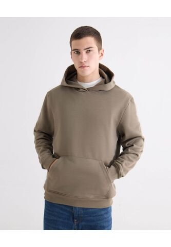 Hoodie Regular Básico  Para Hombre Crema Seven Seven Seven Seven