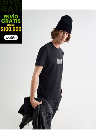 Camiseta Para Hombre Manga Corta Cuello Redondo Color Negro Marca Seven Seven #45092748 Seven Seven