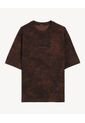 Camiseta Oversize De Efecto Lavado  Para Hombre Vino Seven Seven de Seven Seven