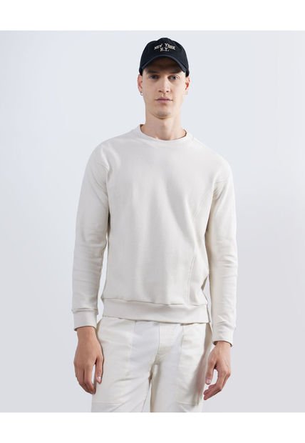 Buzo Para Hombre Cuello Redondo Color Beige Marca Seven Seven #45060665