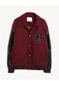 Chaqueta Bomber Bordada  Para Hombre Vino Seven Seven de Seven Seven