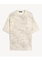 Camiseta Oversize De Efecto Lavado  Para Hombre Beige Seven Seven de Seven Seven