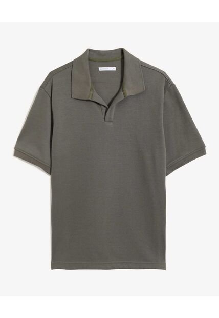 Camisa Polo Regular Fit Texturizada  Para Hombre Verde Seven Seven