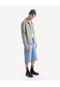 Camisa Harrington Texturizada  Para Hombre Gris Seven Seven de Seven Seven
