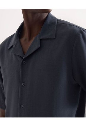 Camisa Relaxed Resort  Para Hombre Gris Seven Seven