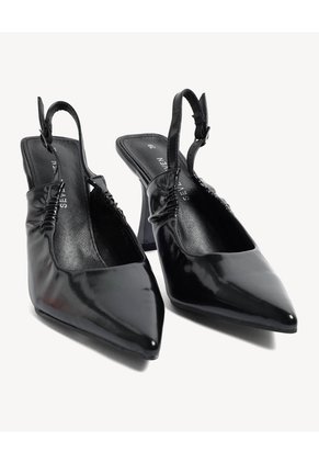 Tacones Punta Cerrada Para Mujer Negro Seven Seven