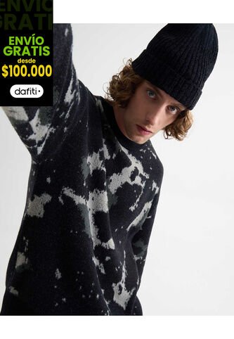 Saco Para Hombre Cuello Redondo Color Negro Marca Seven Seven #45330249 Seven Seven