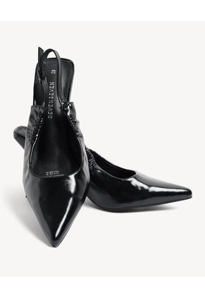 Tacones Punta Cerrada Para Mujer Negro Seven Seven