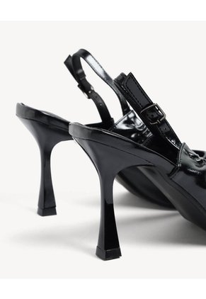 Tacones Punta Cerrada Para Mujer Negro Seven Seven