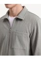 Camisa Harrington Texturizada  Para Hombre Gris Seven Seven de Seven Seven
