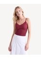 Blusa Encaje En Escote  Para Mujer Rojo Seven Seven de Seven Seven