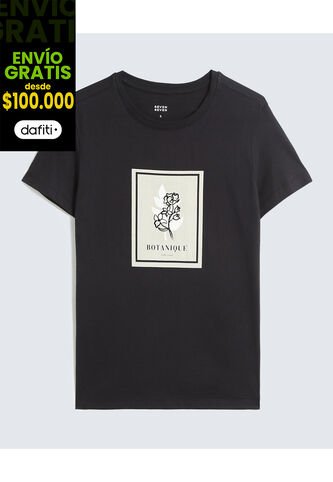 Camiseta Para Mujer Manga Corta Cuello Redondo Color Negro Marca Seven Seven #28096357 Seven Seven