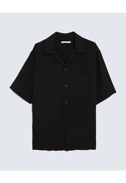 Camisa Para Hombre Manga Corta  Color Negro Marca Seven Seven #45012010