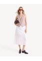 Falda Midi Con Corte Asimétrico  Para Mujer Blanco Seven Seven de Seven Seven