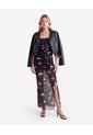 Vestido Mesh Con Recogidos  Para Mujer Negro Seven Seven de Seven Seven