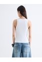 Camiseta Pedrería Frontal  Para Mujer Crudo Seven Seven de Seven Seven