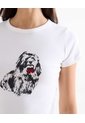 Camiseta Cuello Redondo  Para Mujer Crudo Seven Seven de Seven Seven