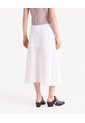 Falda Midi Con Corte Asimétrico  Para Mujer Blanco Seven Seven de Seven Seven