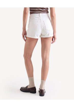 Short Mom Off White  Para Mujer Crudo Seven Seven