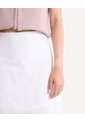 Falda Midi Con Corte Asimétrico  Para Mujer Blanco Seven Seven de Seven Seven