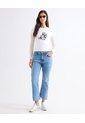 Camiseta Cuello Redondo  Para Mujer Crudo Seven Seven de Seven Seven