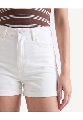 Short Mom Off White  Para Mujer Crudo Seven Seven