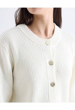 Saco Chunky Cuello Redondo Para Mujer Crudo Seven Seven