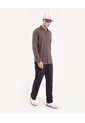 Camisa Rústica Regular  Para Hombre Café Seven Seven de Seven Seven