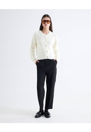 Saco Chunky Cuello Redondo Para Mujer Crudo Seven Seven