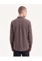 Camisa Rústica Regular  Para Hombre Café Seven Seven de Seven Seven