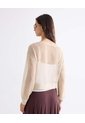 Saco Tricot Con Brillo Sutil  Para Mujer Marfil Seven Seven de Seven Seven