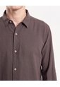 Camisa Rústica Regular  Para Hombre Café Seven Seven de Seven Seven