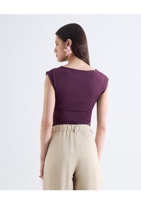 Camiseta Recogidos Laterales Para Mujer Vino Seven Seven