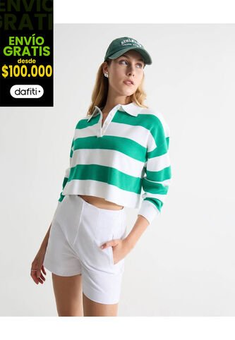 Saco Para Mujer Cuello Camisero Color Verde Marca Seven Seven #28330666 Seven Seven