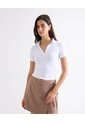 Polo Con Detalles Tejidos  Para Mujer Blanco Seven Seven de Seven Seven