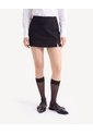 Skort Con Cortes Laterales  Para Mujer Negro Seven Seven de Seven Seven