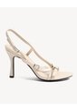 Sandalias Tacón Tiras Delgadas  Para Mujer Beige Seven Seven de Seven Seven