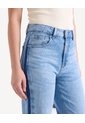 Jean Straight Ruedo Desflecado  Para Mujer Azul Seven Seven de Seven Seven