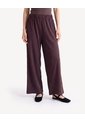 Pantalón Fluido Texturizado  Para Mujer Café Seven Seven de Seven Seven