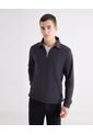Buzo Polo Con Zipper  Para Hombre Azul Seven Seven de Seven Seven