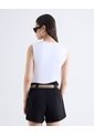 Camiseta Acanalada Sisa  Para Mujer Blanco Seven Seven de Seven Seven