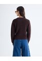 Saco Chunky Cuello Redondo  Para Mujer Café Seven Seven de Seven Seven