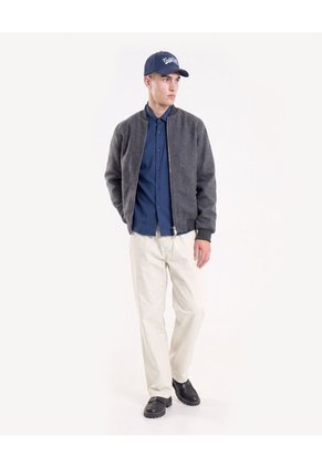 Camisa Slim Stretch Para Hombre Azul Seven Seven