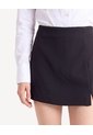 Skort Con Cortes Laterales  Para Mujer Negro Seven Seven de Seven Seven