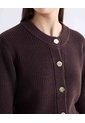 Saco Chunky Cuello Redondo  Para Mujer Café Seven Seven de Seven Seven